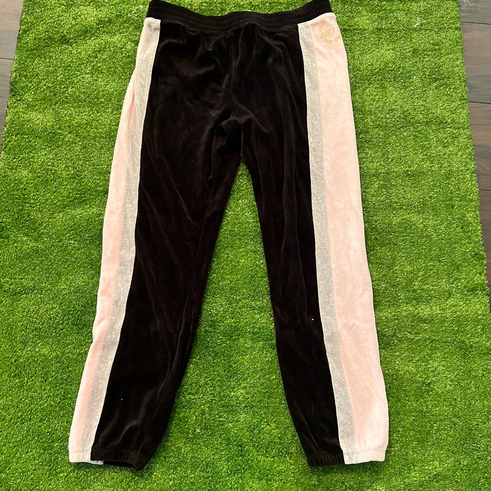 Juicy Couture Black Velvet Stripped Joggers